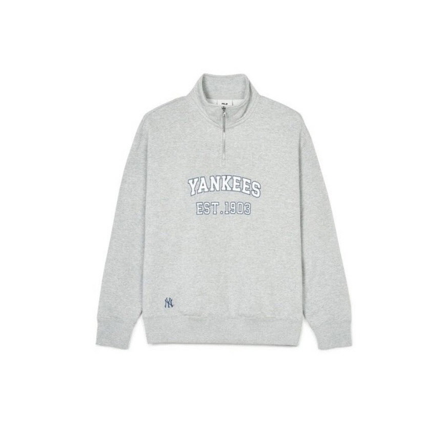  Áo Sweater MLB Korea - Varsity Overfit Half-Zip Boston Navy - 3AMTV0341-43NYS 