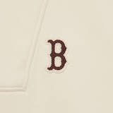  Áo Sweater MLB Korea - Basic Small Logo Half-Zip Oversized Boston Beige - 3AMTB0534-43BGS 