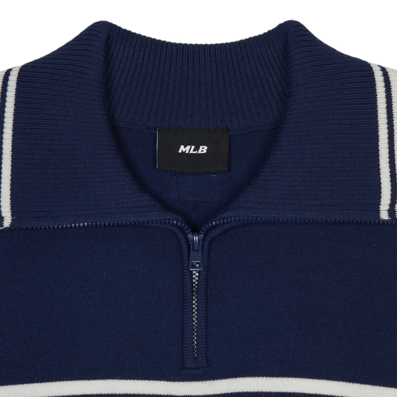  Áo Sweater MLB [Nữ] - Sporty Varsity Half-Zip Sweater NY Navy - 3FKPV0344-50NYL 