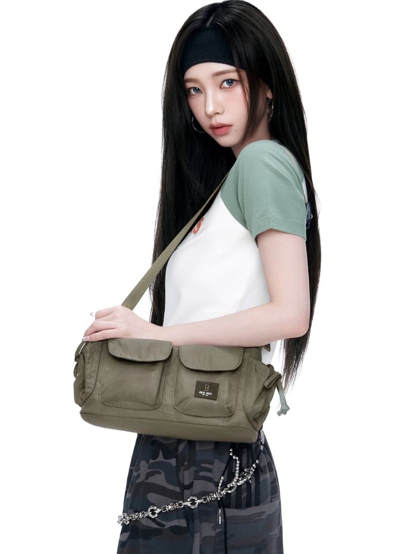  Túi Xách MLB Korea - Basic Gofcore Pocket Crossbody Boston Red Sox - 3ACRB035N-43KAP 