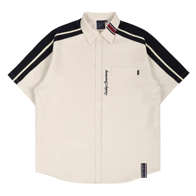  Áo Sơ Mi RMTCRW [ROMANTIC CROWN] - [Unisex] Shoulder Line Half Shirt 