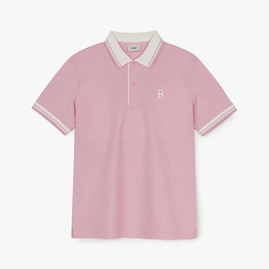  Áo Polo MLB [Unisex] - Basic Color Block Comfortable Fit Collar Boston - 3APQB0253-43PKM 