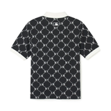  Áo Polo MLB [Nữ] - Diamond Monogram Jacquard Collared T-shirt NY - 3FPQM0243-50BKS 