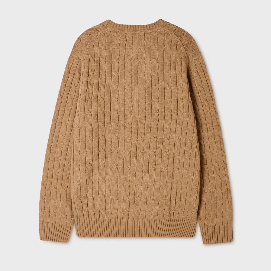  Áo Len Whoau - Steve Cable V-neck Pullover - WHKAG4922F 