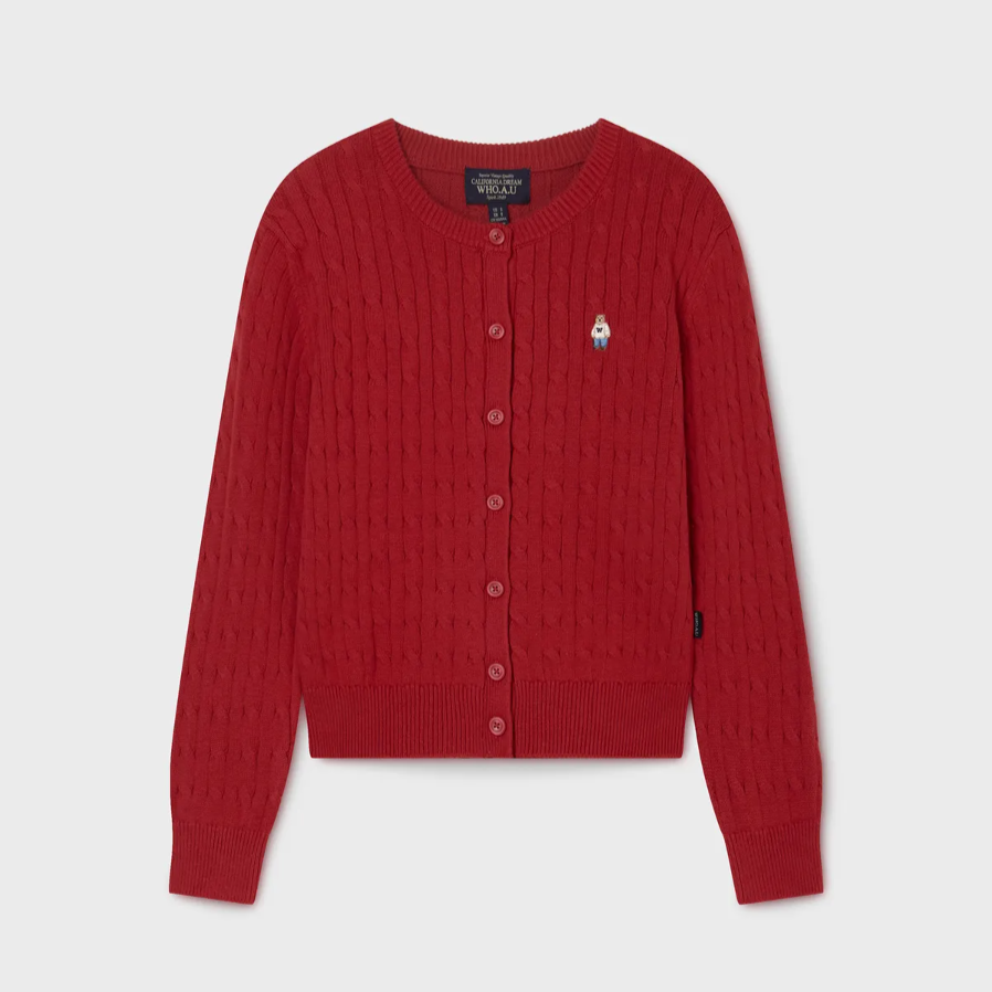  Áo Cardigan Len WHOAU [Nữ] - Steve Cable Cardigan - WHCKG2211F 