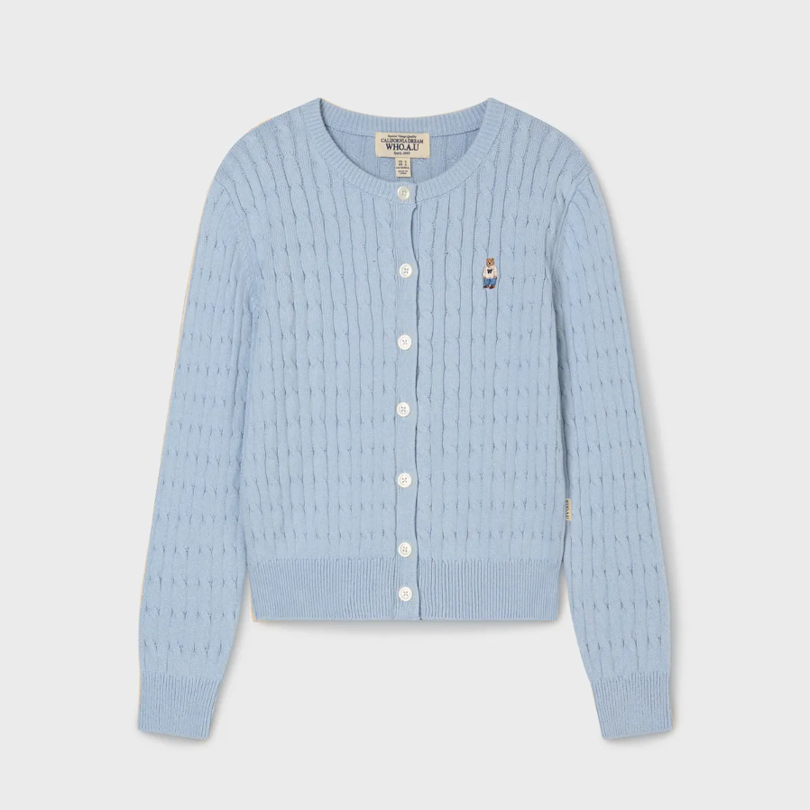  Áo Cardigan Len WHOAU [Nữ] - Steve Cable Cardigan - WHCKG2211F 