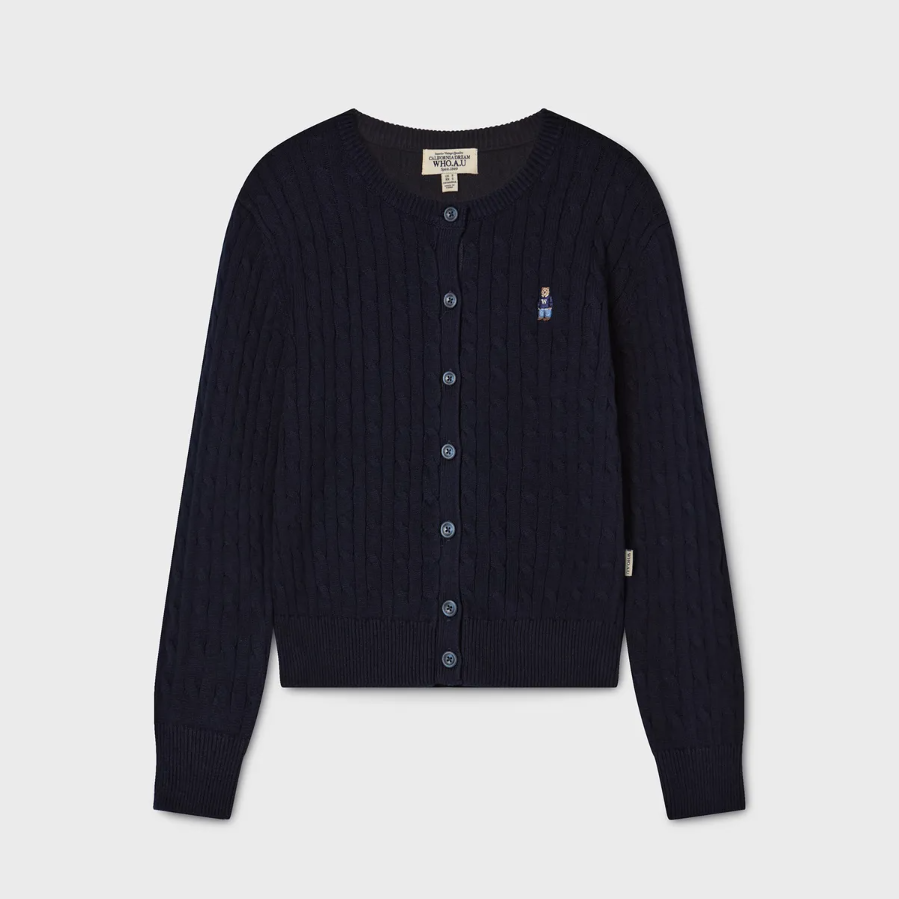  Áo Cardigan Len WHOAU [Nữ] - Steve Cable Cardigan - WHCKG2211F 
