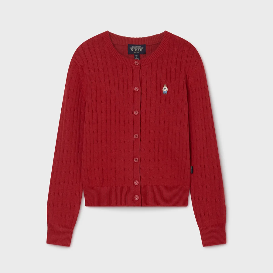  Áo Cardigan WHOAU [Nữ] - Steve High Gauge Wool Cable - WHCKG1215F 