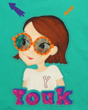  Áo Thun Youk Shim Won [Nữ] - Colorful Lia Green 