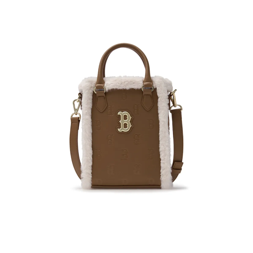  Túi Phone MLB - Classic Monogram PU Embossed Mini Boston Brown - 7ACRM0946-43CAS 