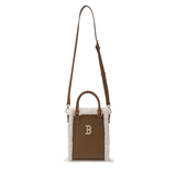  Túi Phone MLB - Classic Monogram PU Embossed Mini Boston Brown - 7ACRM0946-43CAS 