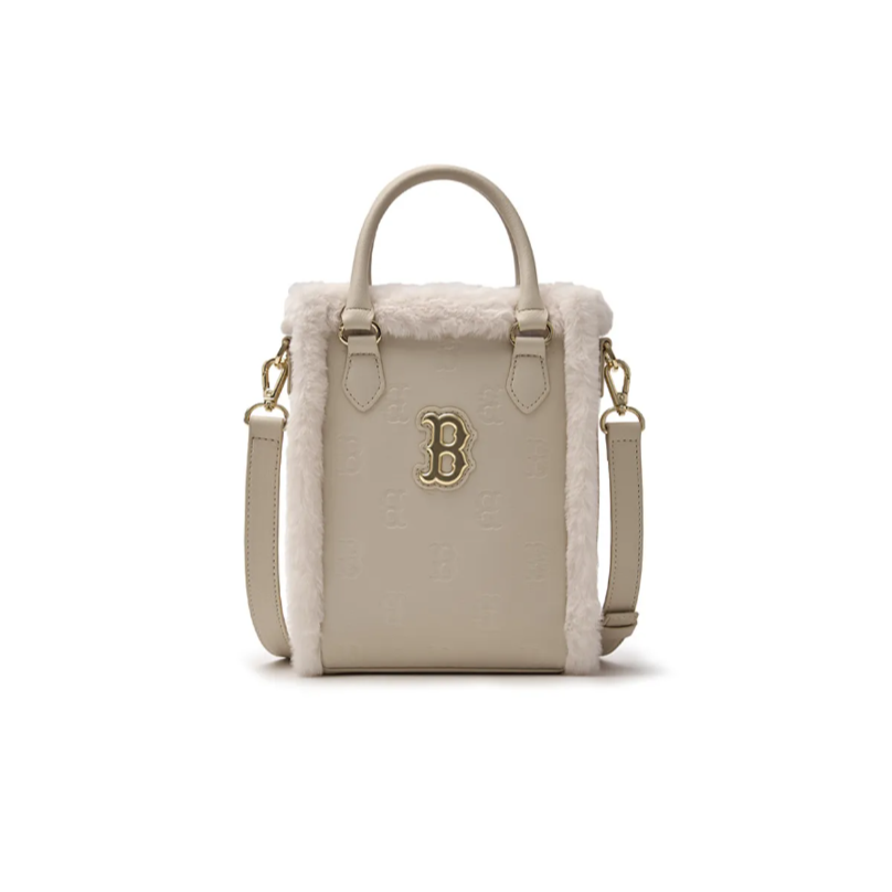  Túi Phone MLB - Classic Monogram PU Embossed Mini Boston Cream - 7ACRM0946-43BGL 