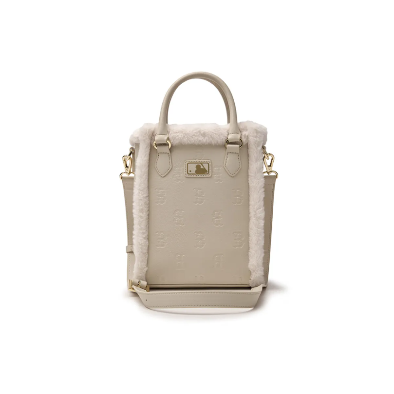  Túi Phone MLB - Classic Monogram PU Embossed Mini Boston Cream - 7ACRM0946-43BGL 