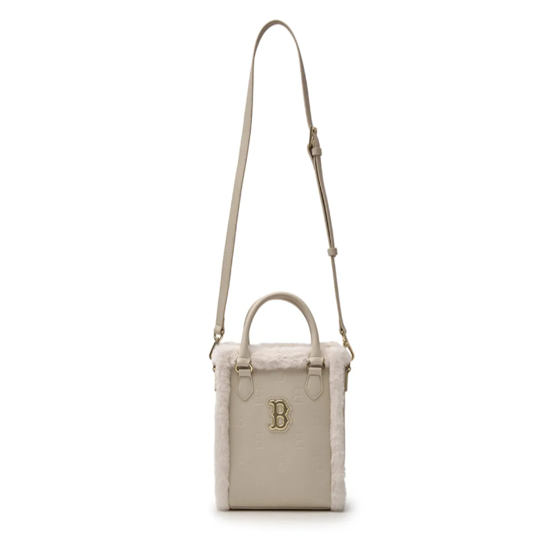  Túi Phone MLB - Classic Monogram PU Embossed Mini Boston Cream - 7ACRM0946-43BGL 
