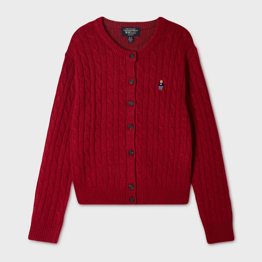  Áo Cardigan WHOAU [Nữ] - Steve Cable Cardigan - WHCKG4911F 