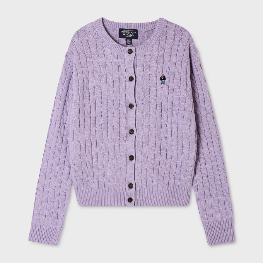  Áo Cardigan WHOAU [Nữ] - Steve Cable Cardigan - WHCKG4911F 