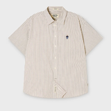  Áo Sơ Mi WHOAU [Unisex] - Steve Loose Fit Short Sleeve Shirts Stripe Mix - WHYAG2511F 