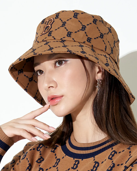  Nón Bucket MLB - Monogram Bucket Hat Boston - 3AHTM032N-43BGD 