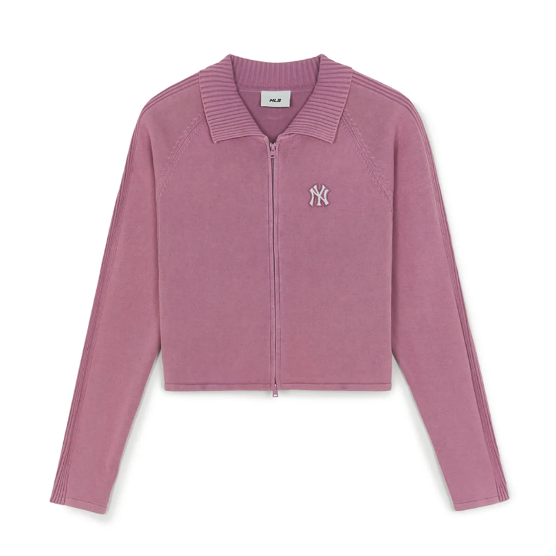  Áo Cardigan MLB [Nữ] - Basic Vintage Washed NY D.Pink - 3FKCB0554-50PKD 