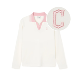  Áo Thun MLB [Nữ] - Basic Small Logo Long Sleeve Collared CLE - 3FPQB0141 