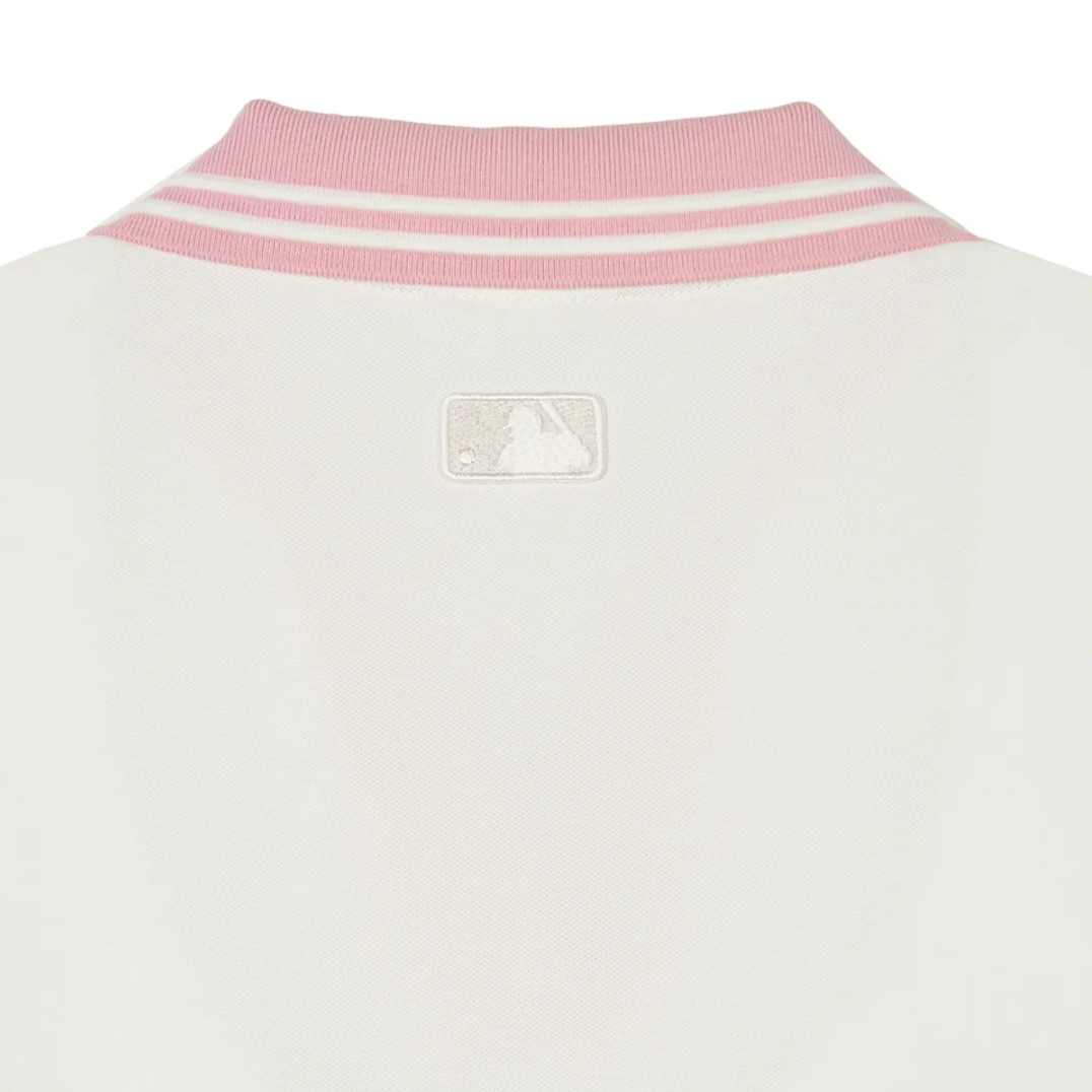  Áo Thun MLB [Nữ] - Basic Small Logo Long Sleeve Collared CLE - 3FPQB0141 