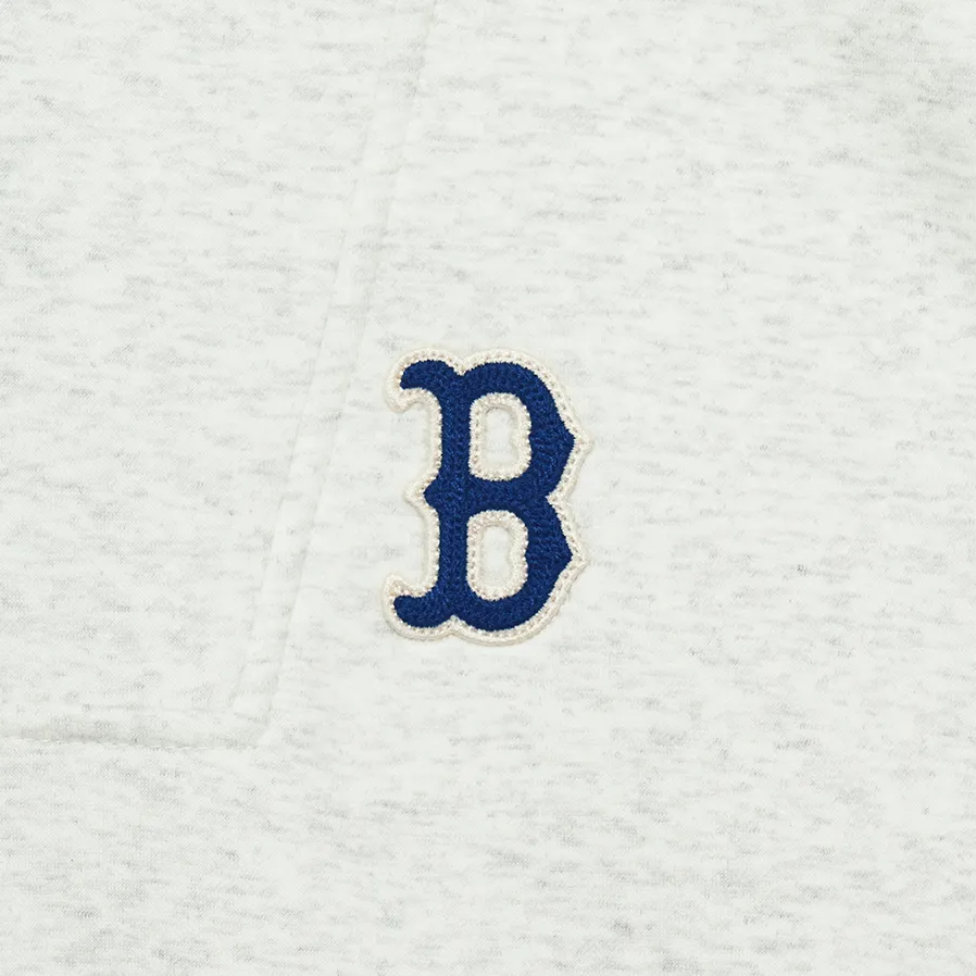  Áo Sweater MLB [Unisex] - Basic Small Logo Half-Zip Fleece-Lined Oversized Gray - 3AMTB1536-43MGL 