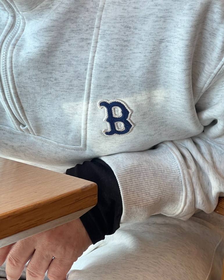  Áo Sweater MLB [Unisex] - Basic Small Logo Half-Zip Fleece-Lined Oversized Gray - 3AMTB1536-43MGL 