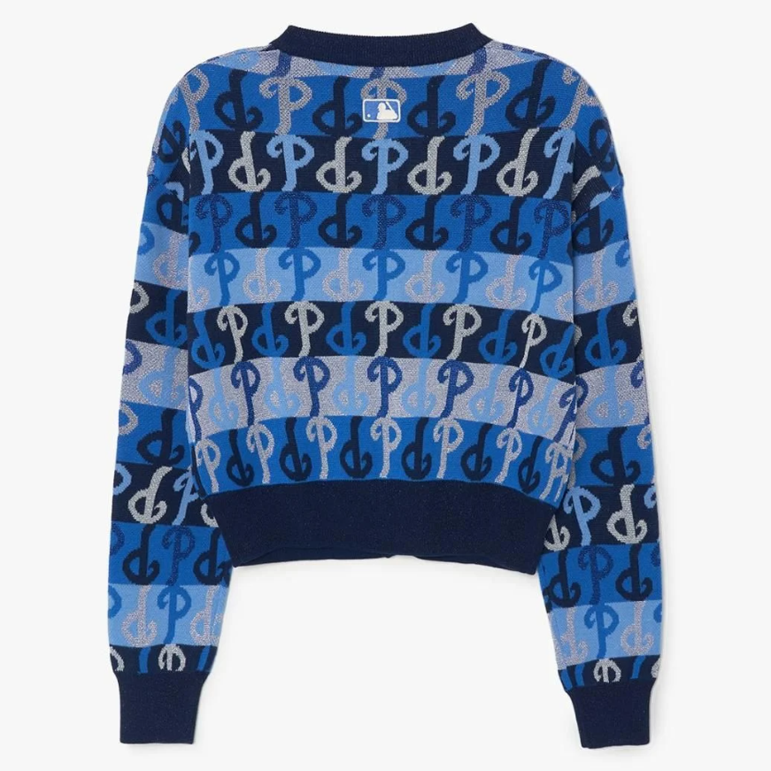  Áo Cardigan Crop MLB [Nữ] - Color Party Monogram P - 3FKCM0131-10BLD 