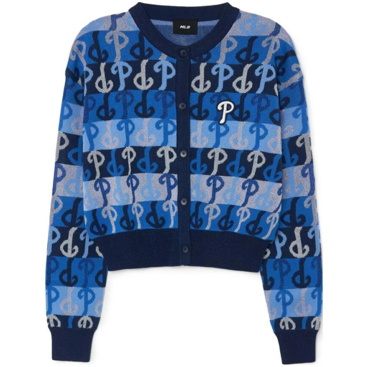  Áo Cardigan Crop MLB [Nữ] - Color Party Monogram P - 3FKCM0131-10BLD 