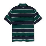  Áo Polo MLB [Unisex] - Varsity Stripe Oversized Collared NY Green - 3APQV0253-50GND 