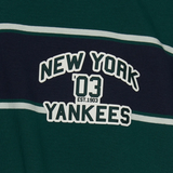  Áo Polo MLB [Unisex] - Varsity Stripe Oversized Collared NY Green - 3APQV0253-50GND 
