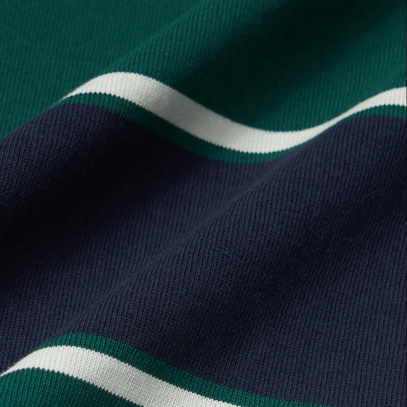  Áo Polo MLB [Unisex] - Varsity Stripe Oversized Collared NY Green - 3APQV0253-50GND 