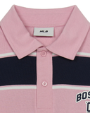  Áo Polo MLB [Unisex] - Varsity Stripe Oversized Collared Boston - 3APQV0253-43PKM 