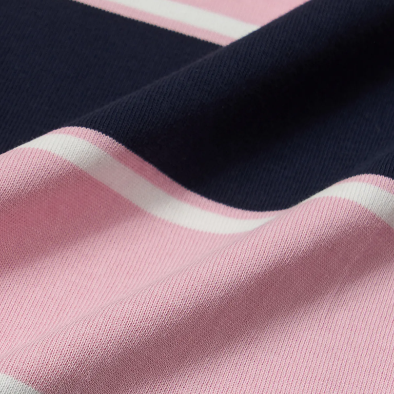  Áo Polo MLB [Unisex] - Varsity Stripe Oversized Collared Boston - 3APQV0253-43PKM 