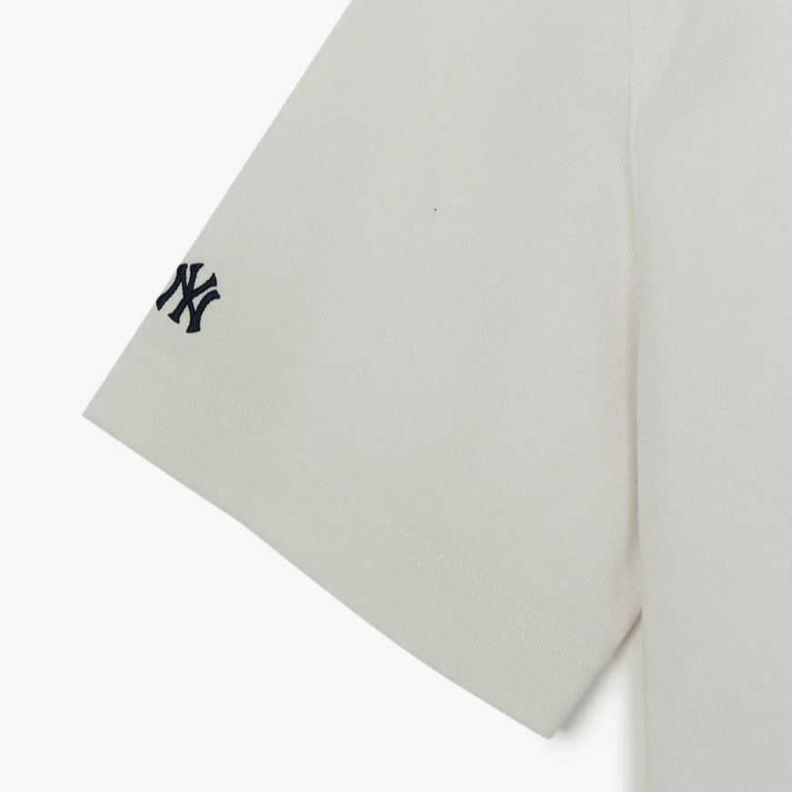  Áo Polo MLB [Unisex] - Varsity Small Cursive Oversized Collared NY - 3APQV0163 