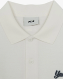  Áo Polo MLB [Unisex] - Varsity Small Cursive Oversized Collared NY - 3APQV0163 