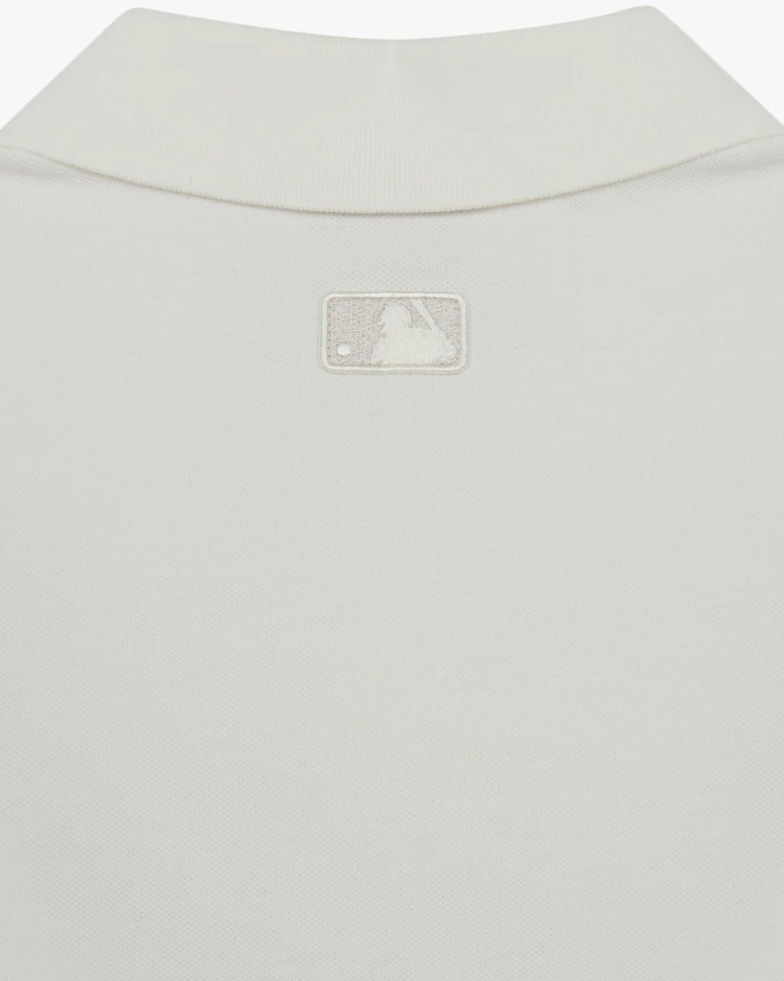  Áo Polo MLB [Unisex] - Varsity Small Cursive Oversized Collared NY - 3APQV0163 