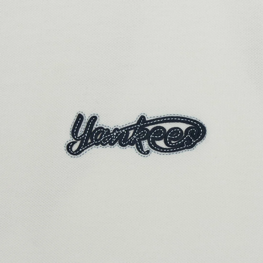  Áo Polo MLB [Unisex] - Varsity Small Cursive Oversized Collared NY - 3APQV0163 