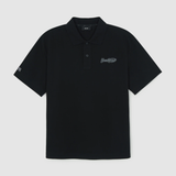  Áo Polo MLB [Unisex] - Varsity Small Cursive Oversized Collared NY - 3APQV0163 