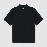  Áo Polo MLB [Unisex] - Varsity Small Cursive Oversized Collared NY - 3APQV0163 
