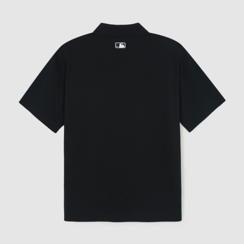  Áo Polo MLB [Unisex] - Varsity Small Cursive Oversized Collared NY - 3APQV0163 