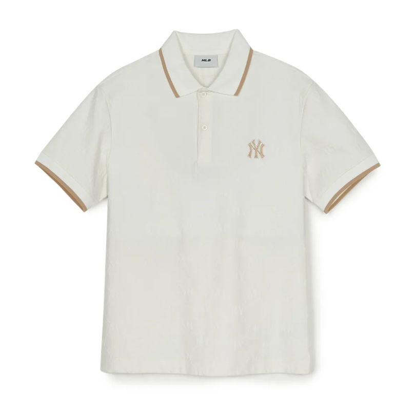  Áo Polo MLB [Unisex] - Diamond Monogram Jacquard Collar NY - 3APQM0253 