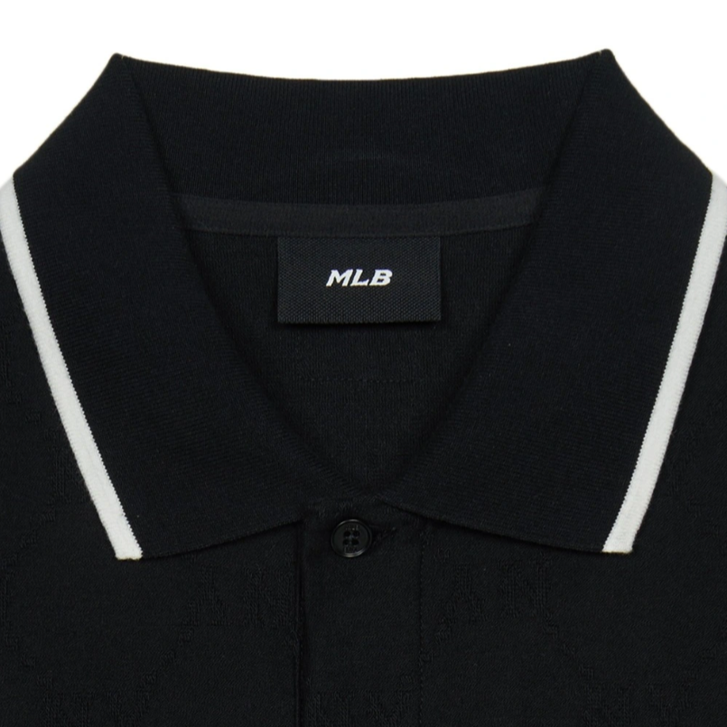  Áo Polo MLB [Unisex] - Diamond Monogram Jacquard Collar NY - 3APQM0253 
