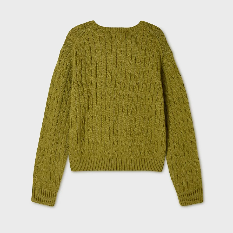  Áo Sweater Whoau [Nữ] - Steve Cable R-neck Pullover - WHKAG4921F 