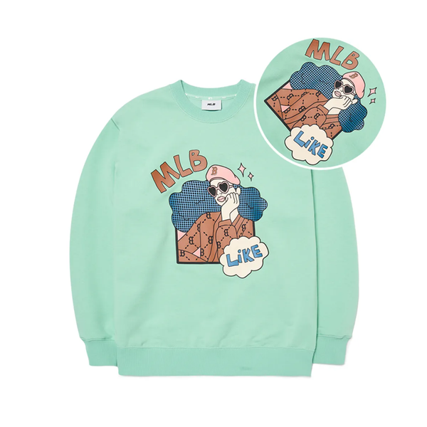 Áo Sweater MLB - LIKE Cartoon Oversized Sweatshirt - 3AMTL0224
