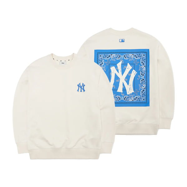  Áo Sweater MLB - Paisley Sweatshirt NY Cream - 3AMTI0121-50CRS 