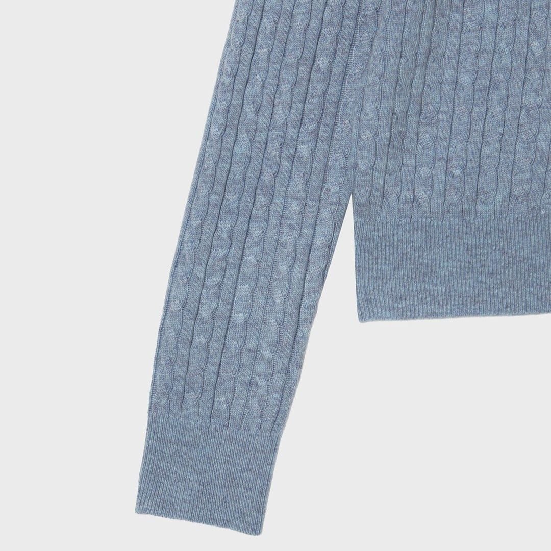  Áo Cardigan WHOAU [Nữ] - Steve High Gauge Wool Cable - WHCKG1215F 