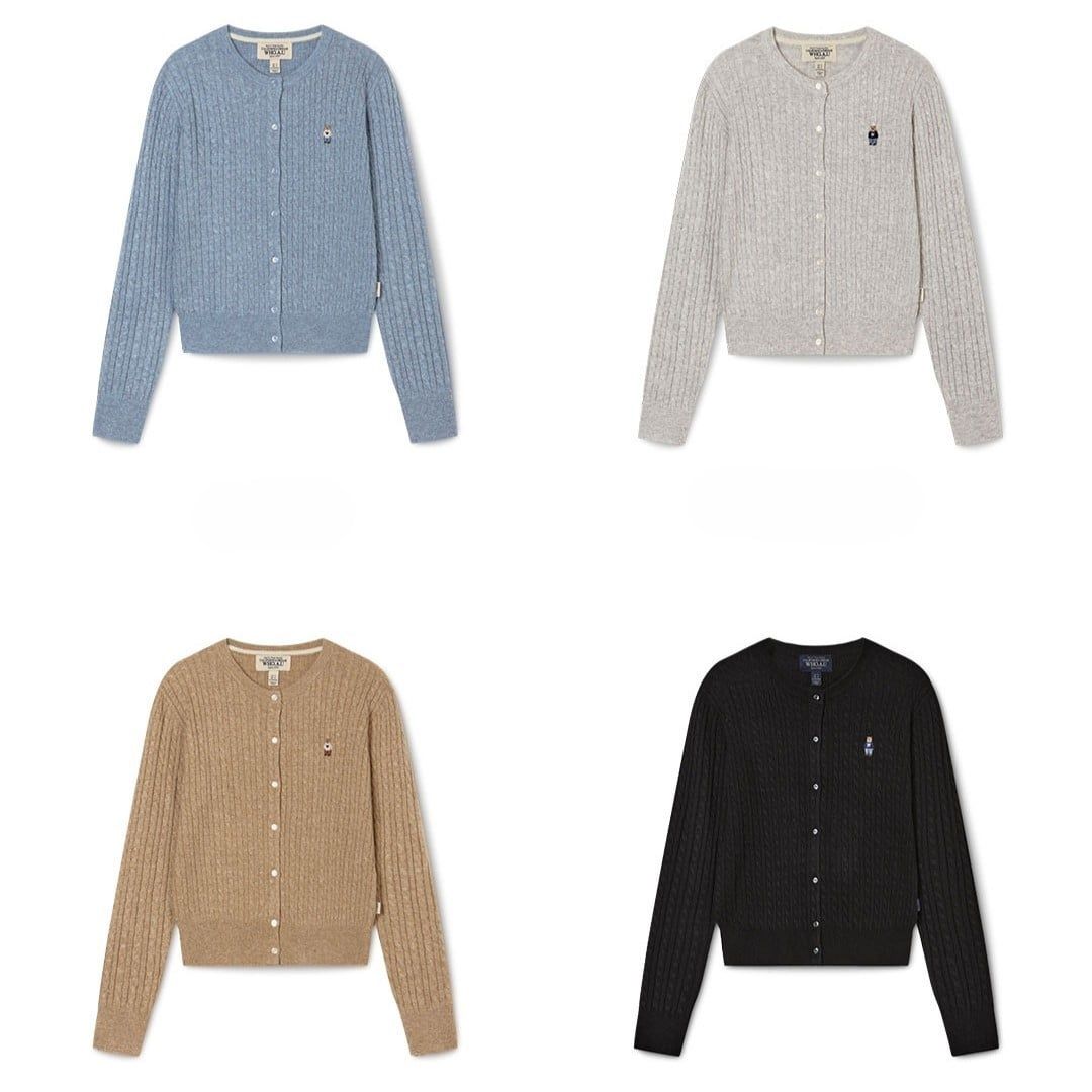  Áo Cardigan WHOAU [Nữ] - Steve High Gauge Wool Cable - WHCKG1215F 