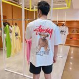  Áo Stussy [Unisex] - Built Tough Bear - White 