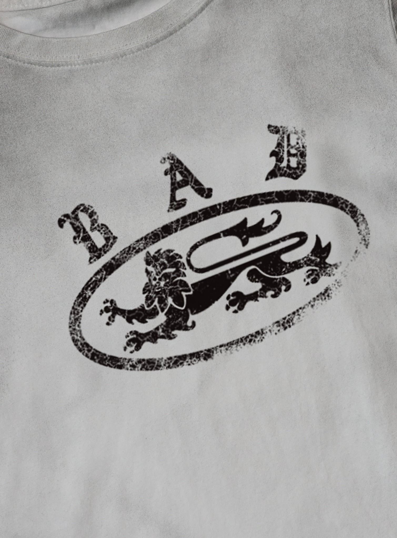  Áo Thun [Unisex] Badblood - [w-tee25-043] Crack Print T-shirt White 